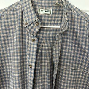 Vintage Men’s L.L. Bean Plaid Collared Shirt - Size “Med Men’s Reg”